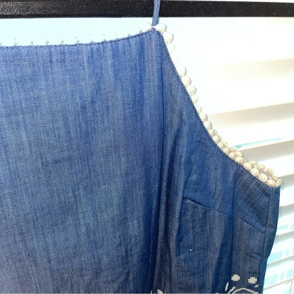 NWT Neiman Marcus Denim Tank with Detail and Open Back - Picture 3 of 7